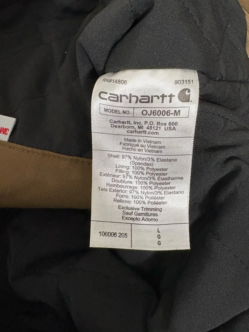 Carhartt Size Large Super Dux Full Swing Relaxed Fit Jacket Outdoor Workwear